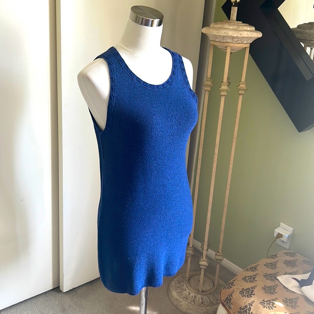 WHBM shimmering blue blouse